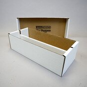 This two-piece�white corrugated tra